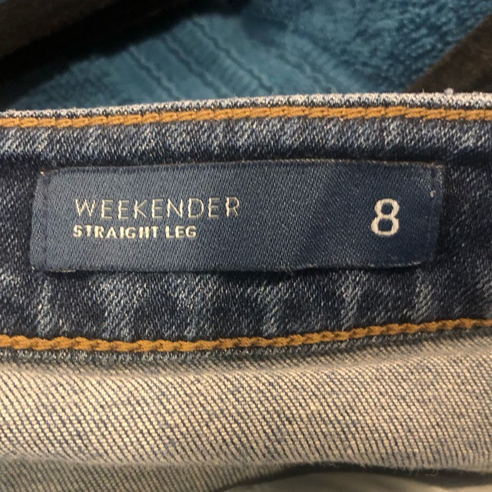 J. Jill denim weekender straight leg blue jeans, size 8 - Picture 12 of 15